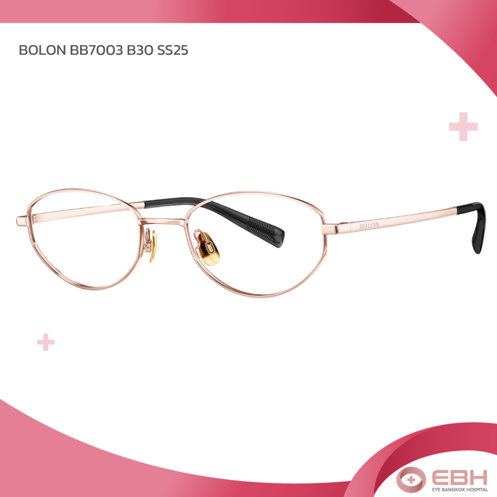 BOLON กรอบแว่น Signature Oval — Titanium Rose Gold BB7003 B30 SS25