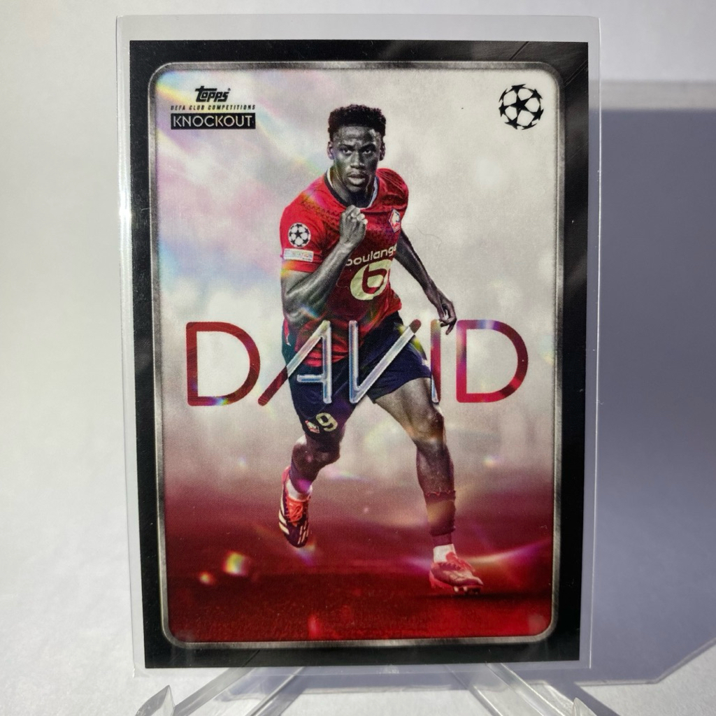 การ์ดนักฟุตบอลสำหรับสะสม JONATHAN DAVID, LOSC LILLE, STAR PLAYER, TOPPS 2025