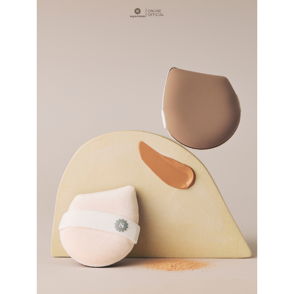 SUPERMOM l 120 Multifunctional puff พัฟแป้งฝุ่น+รองพื้น (มีตลับใส่แถมให้)