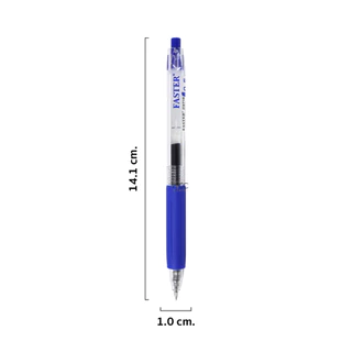 ปากกา ปากกาเจล แบบกด FASTER ฟาสเตอร์ CX719 หมึกแห้งไว 0.5mm หมึกน้ำเงิน/ดำ/แดง (จำนวน1ด้าม)