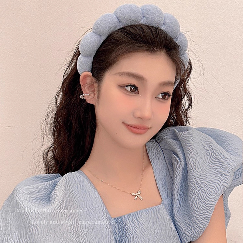 ที่คาดผม ฟองน้ำรูปเมฆ น่ารัก มีหลายสีให้เลือก ที่คาดผมล้างหน้า  ส่งจากไทย - รูปที่ 6