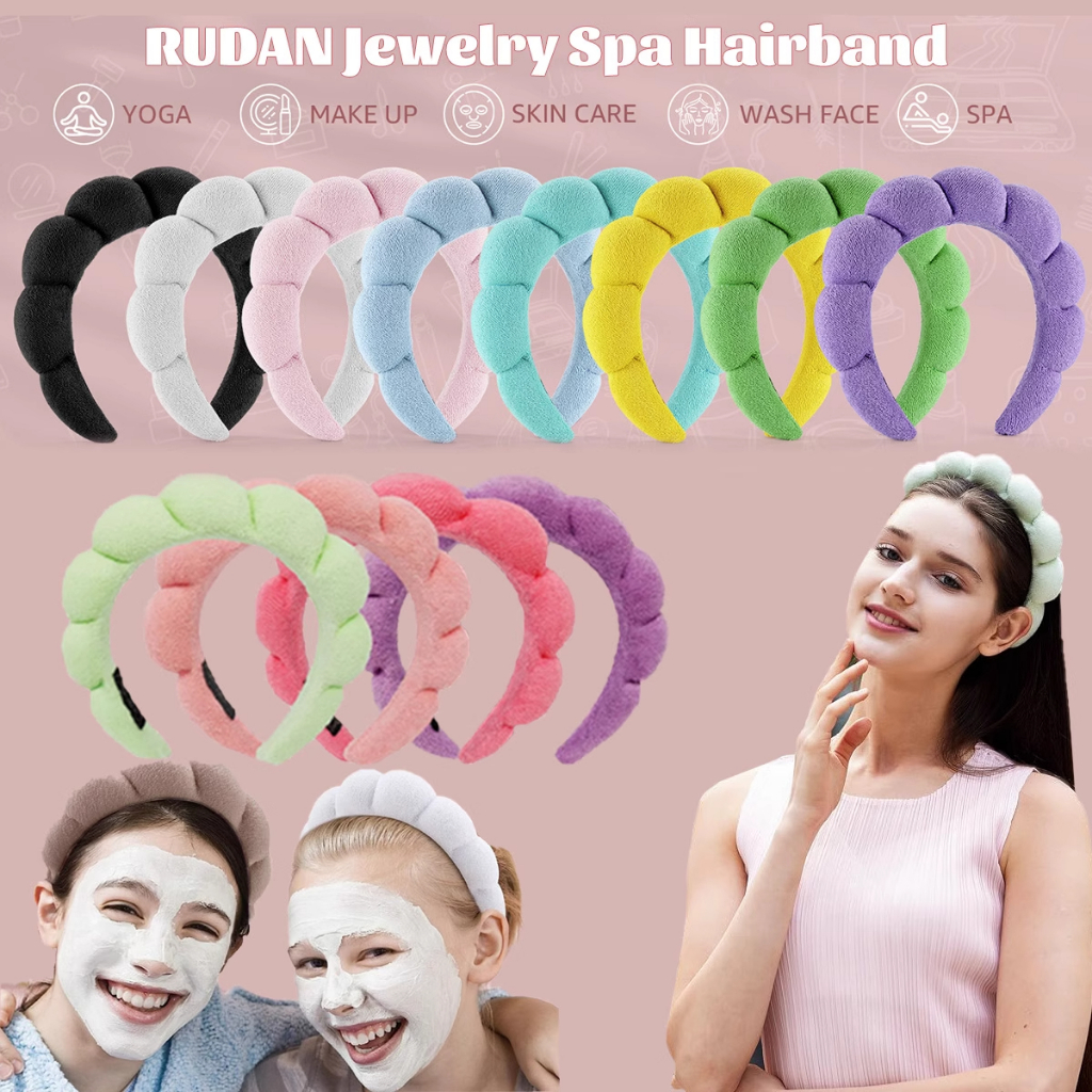 ที่คาดผม ฟองน้ำรูปเมฆ น่ารัก มีหลายสีให้เลือก ที่คาดผมล้างหน้า  ส่งจากไทย