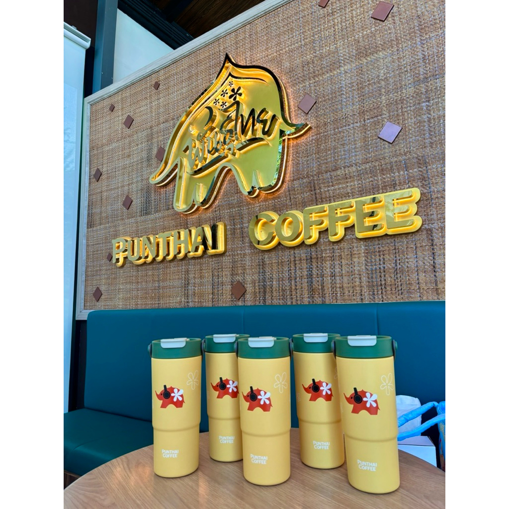 พร้อมส่ง แก้วเก็บความเย็นกาแฟพันธุ์ไทยPunthai