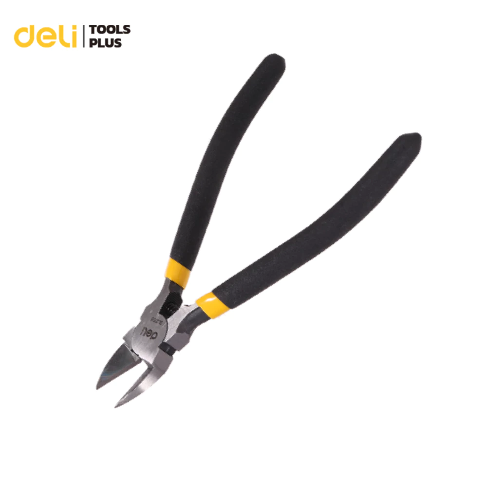 Deli คีมตัดสายไฟ คีมตัดลวด 6นิ้ว คีมตัด คีมตัดสายไฟแท้ คีมปากเฉียง ครีมตัดสายไฟ คีมปากแหลม คีม Cutting Nippers
