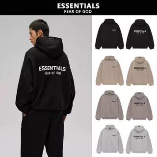 เสื้อฮู้ด Fear of God Essentials Hoodie FOG  ( FW24 ) Black