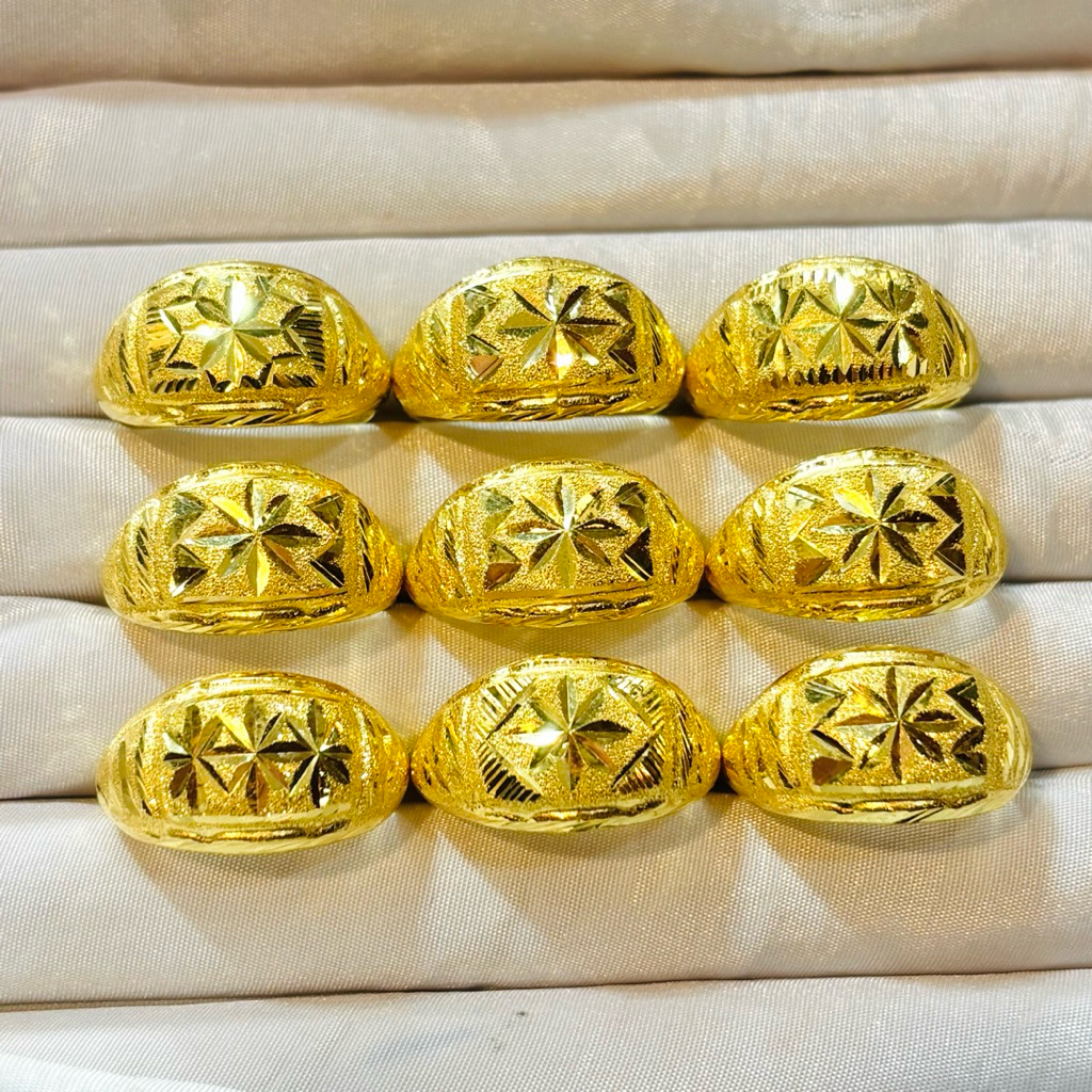 แหวนโปร่งยอดนิยม ครึ่งสลึง ทองคำแท้96.5% มีใบประกันKPTGOLD