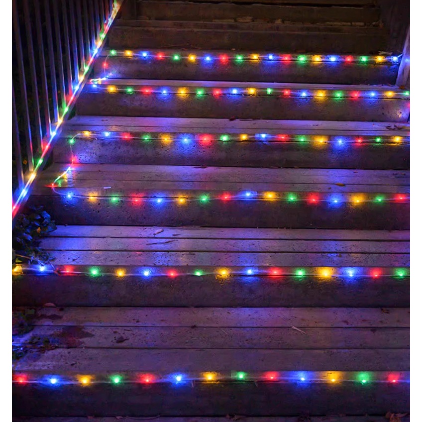 ไฟโซล่าเซลล์ ไฟประดับตกแต่ง 12/22 เมตร ไฟกระพริบ 8 โหมด สำหรับตกแต่งบ้าน สวน งานปาร์ตี้ - รูปที่ 4