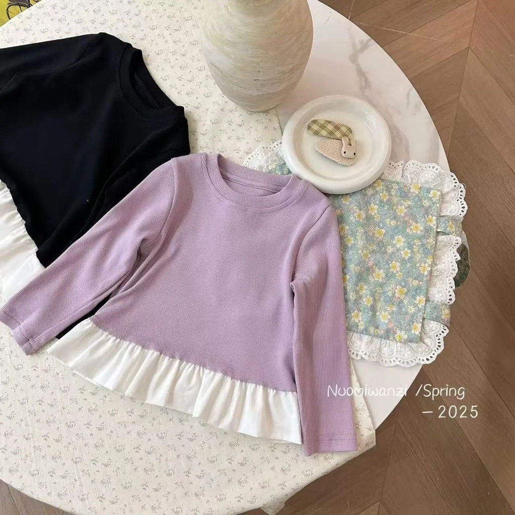 [Namsaii kids] พร้อมส่ง ชุดเด็กผู้หญิง  เสื้อยืดลูกไม้แขนยาว ราคา ถูกที่สุด ดีลบีเคเค แกลเลอรีภาพที่ 7