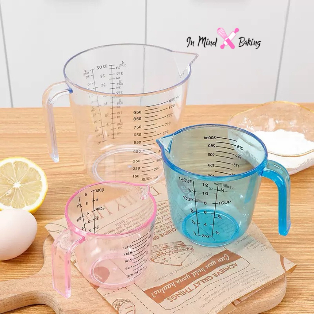 ถ้วยตวง ถ้วยตวงพลาสติกแบบใส รุ่น3หน่วยตวง(CUP,Oz,ml) ทนความร้อน ถ้วยตวงของเหลว เหยือกตวงของเหลว