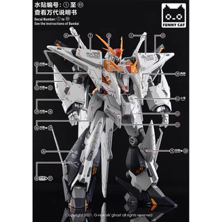 ⬜️ดีคอลน้ำ GHOST HG Decal HG 1/144 RX-105 XI GUNDAM FUNNEL SET EFFECT SET เรืองแสงแบล็คไลท์