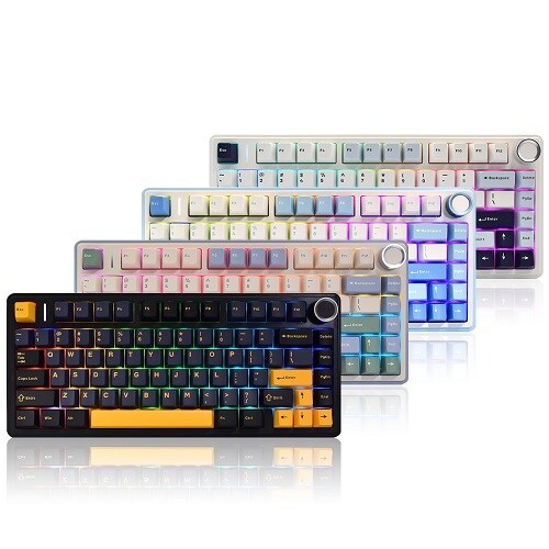 ส่งด่วน คีย์บอร์ดไร้สาย AULA F75 Gasket Tri-mode RGB 75% Mechanical Keyboard คีย์ไทย บลูทูธ / 2.4G