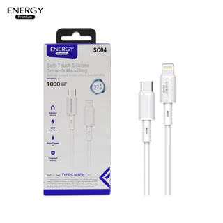 Energy สายชาร์จเร็ว PD 30w 3.0A/30W (TC to LN) (TC to TC) พอร์ตสีทอง สาย PVC เส้นกลม รุ่น SG3
