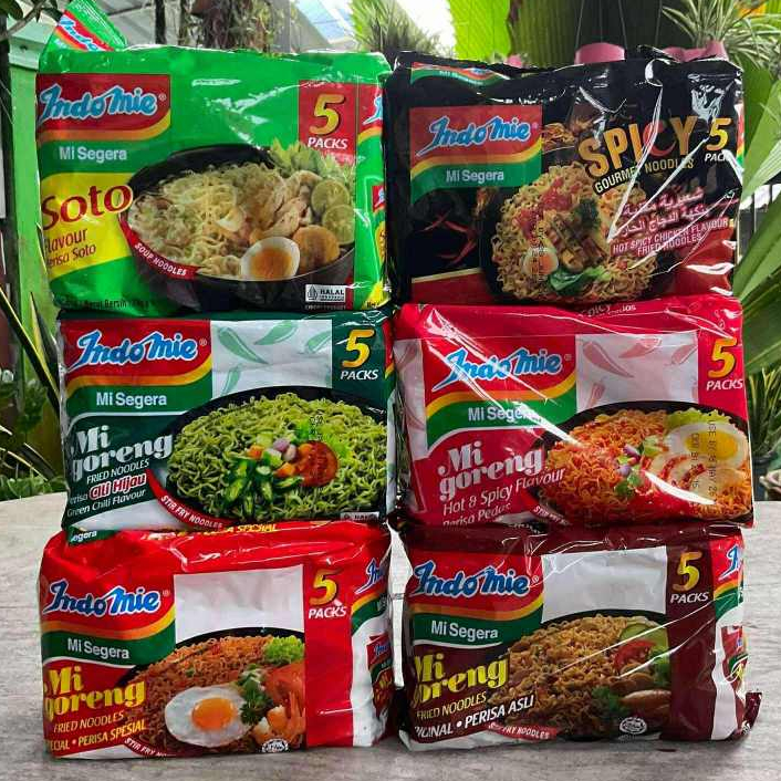 Indomie มาม่าอินโด หมี่โกเร็ง แพ็ค 5 ซอง หมี่ผัดชื่อดังจากอินโดนีเซีย 6 รสพร้อมส่ง