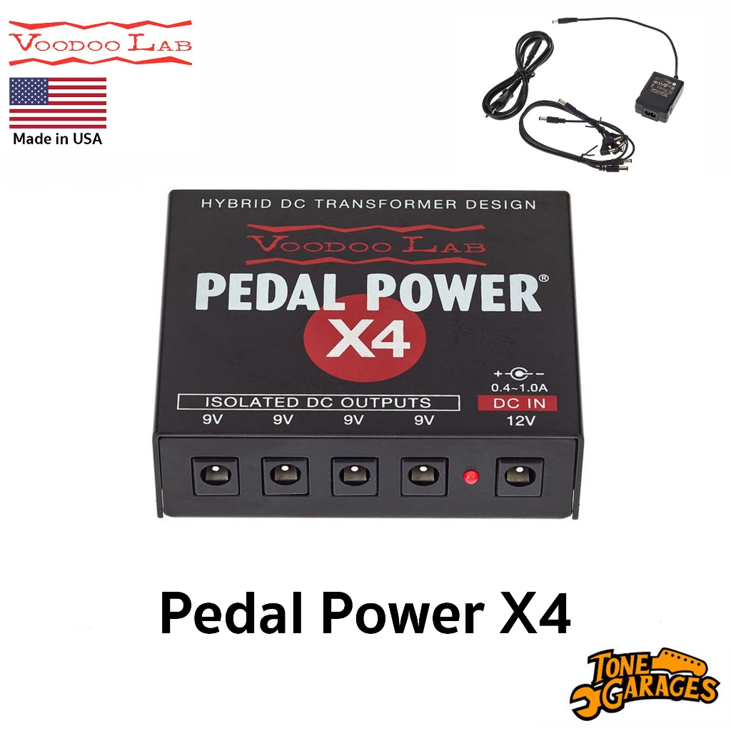 Voodoo Lab Pedal Power X4 Power Supply จ่ายไฟ Pedalboard เอฟเฟค พร้อมสายพ่วง Made in USA