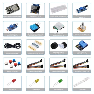 ESP32 Basic Starter Kit WIFI บลูทูธไร้สาย IoT Development Breadboard Kit ชุดการเรียนรู้ใช้งานร่วมกับ
