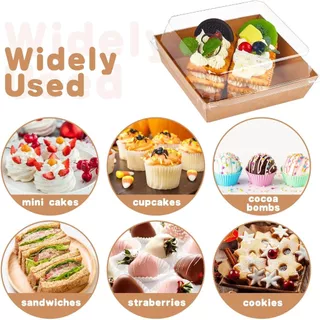 🎂กล่องแซนวิช ฝาใส แพค 50 ใบ ใส่แซนวิช ขนม เบเกอรี่ กันน้ำ กันมัน เข้าเวฟได้ วัสดุเกรดอาหาร