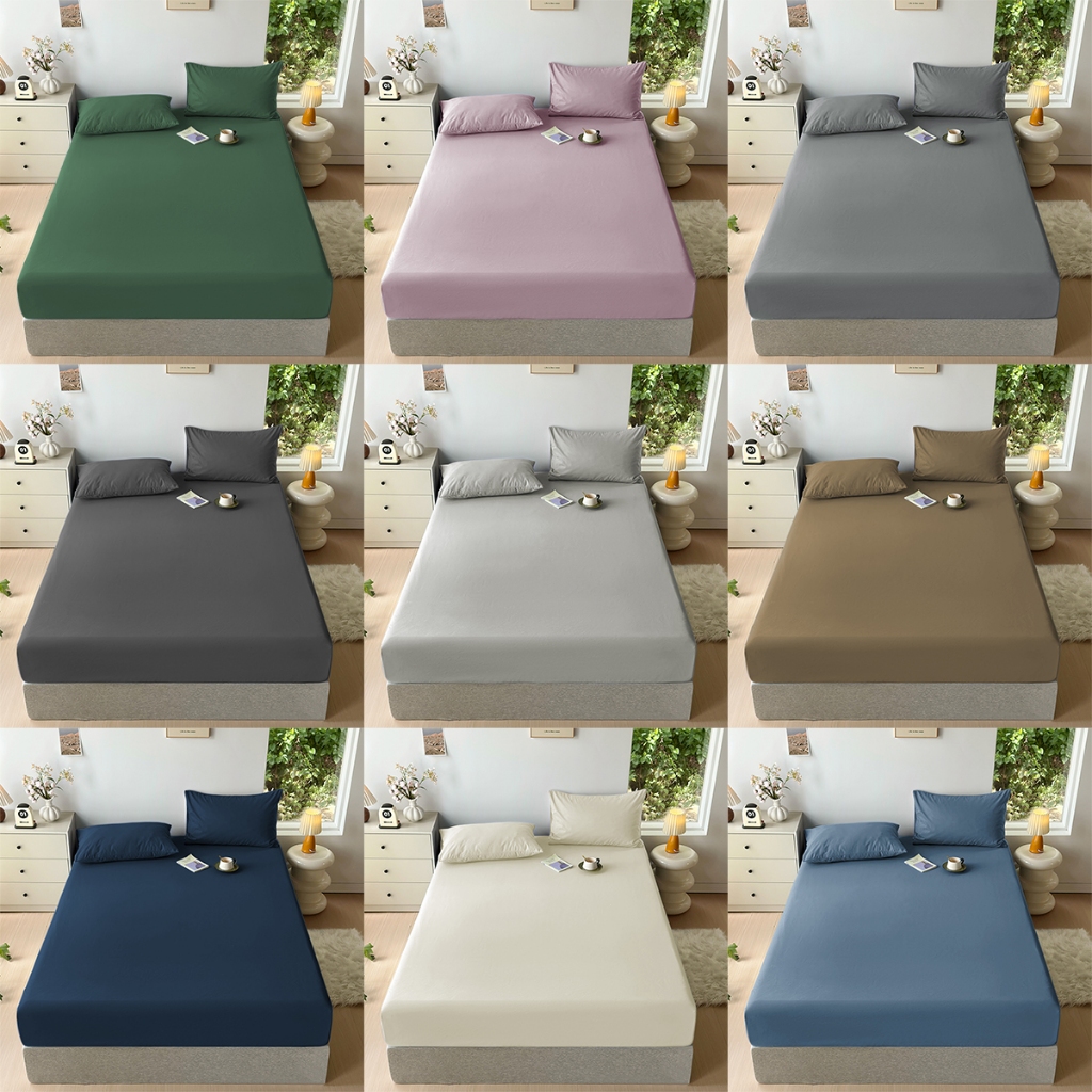 ผ้าปูที่นอน ชุดผ้าปูที่นอน  6ฟุต/5ฟุต/3.5ฟุต/3ฟุต ผ้าปูที่นอนกันไรฝุ่น รัดมุมรอบเตียง360องศา พร้อมส่ง - รูปที่ 4