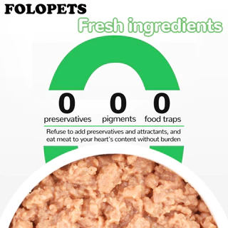 FOLOPETS อาหารแมวเปียกในกระป๋อง 430g แมวอินทรีย์ธรรมชาติบริสุทธิ์สามารถอาหารแมวหลายรสได้ เหมาะสำหรับทุกเพศทุกวัย