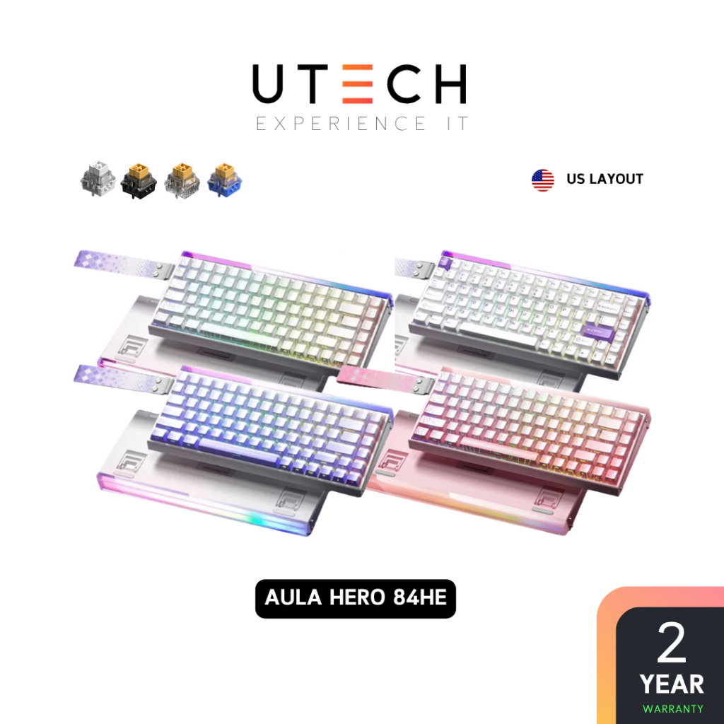 คีย์บอร์ด HE AULA HERO84HE Rapid Trigger Wired Keyboard Magnetic Switch by UTECH