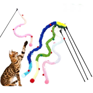 AL-605 ไม้ตกแมว ขนนิ่ม เชือกยาว หลายสี มีกระดิ่ง ของเล่นแมว ราคาถูก พร้อมส่ง🐱🎨