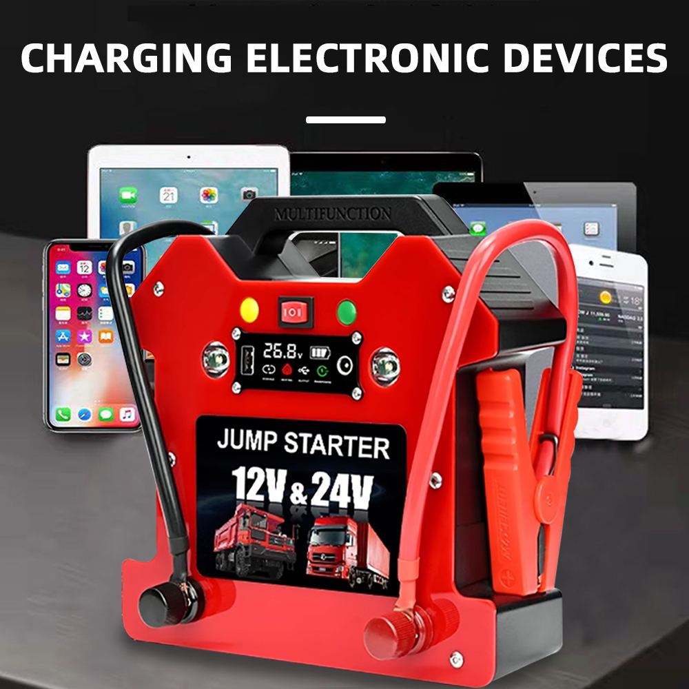 【ส่งไว】Car battery charger จั๊มสตาร์ทรถยนต์ 80000mAh 24V/12V 4000A สำหลักร้านซ่อมรถ รถรถพ่วง รถบรรทุกรถใหญ่ แบตจ่ายไฟแรง - รูปที่ 6