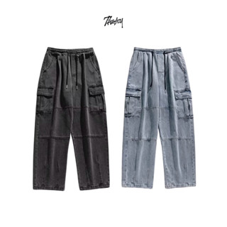THEBOY-RODMAN CARGO JEANS กางเกงยีนส์ทรงกระบอกใหญ่