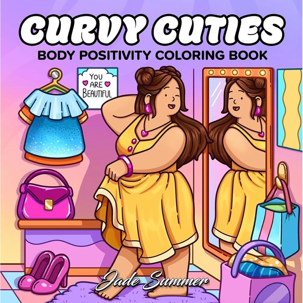 สมุดภาพระบายสี Curvy cuties  (สันห่วง) พร้อมส่งในไทย 🇹🇭