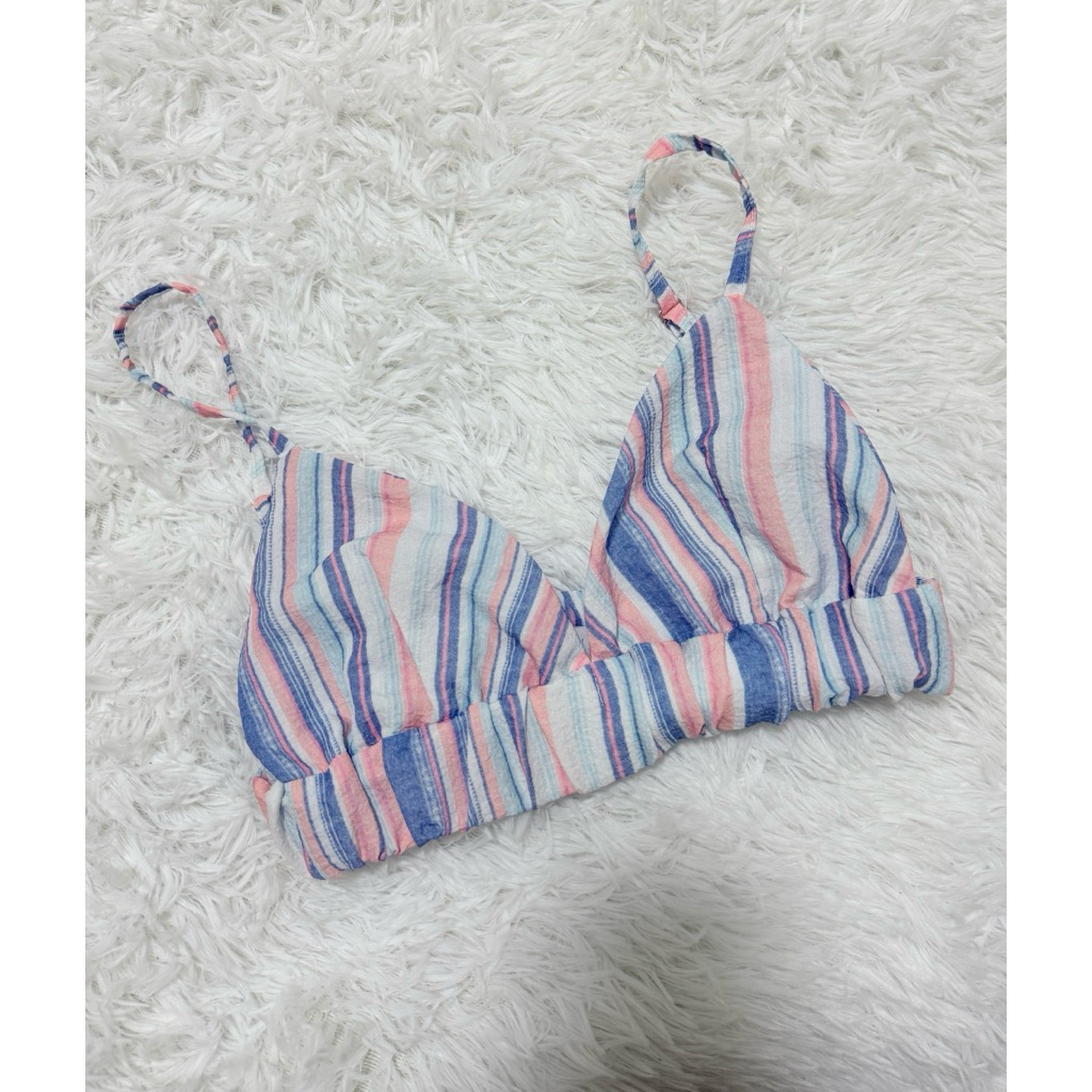 Acey Acey บราลายทางชมพูฟ้าพาสเทล 👙❄️