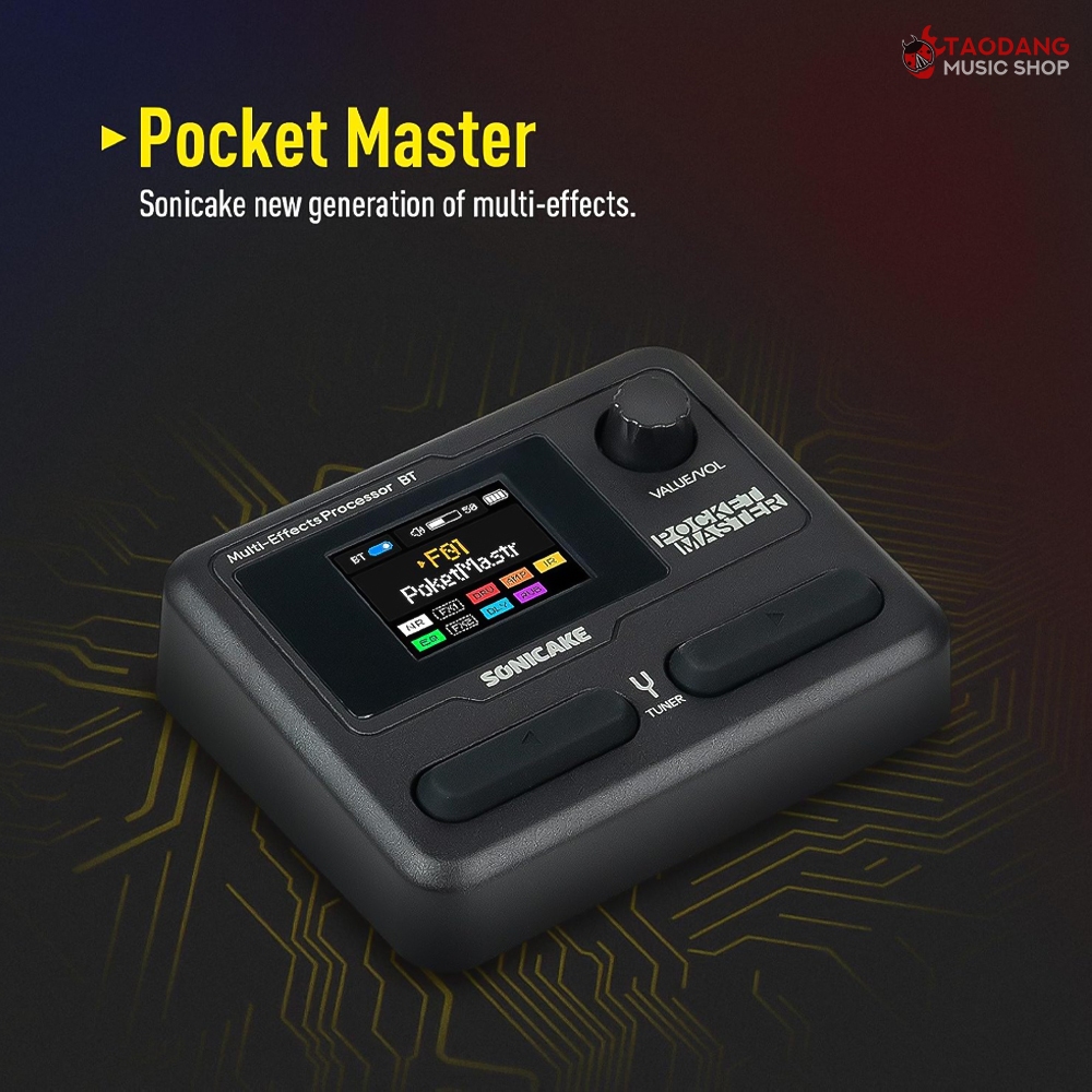 Sonicake Pocket Master สี Black มัลติเอฟเฟค Sonicake Multi Effects - เต่าแดง - รูปที่ 2