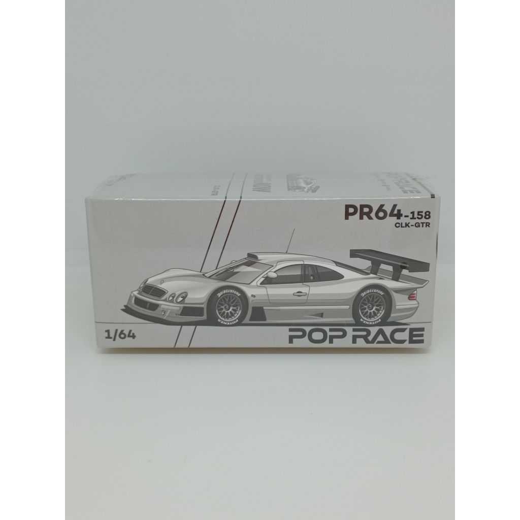 POP RACE 1/64 Mercedes-Benz AMG CLK GTR (SILVER)