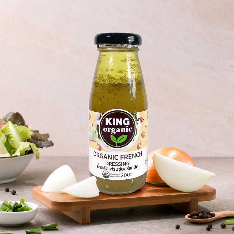 King Organic น้ำสลัดเฟรนซ์ออร์แกนิค200ml | Organic French Dressing, Low-Fat,Canola Oil,Chemical-Free