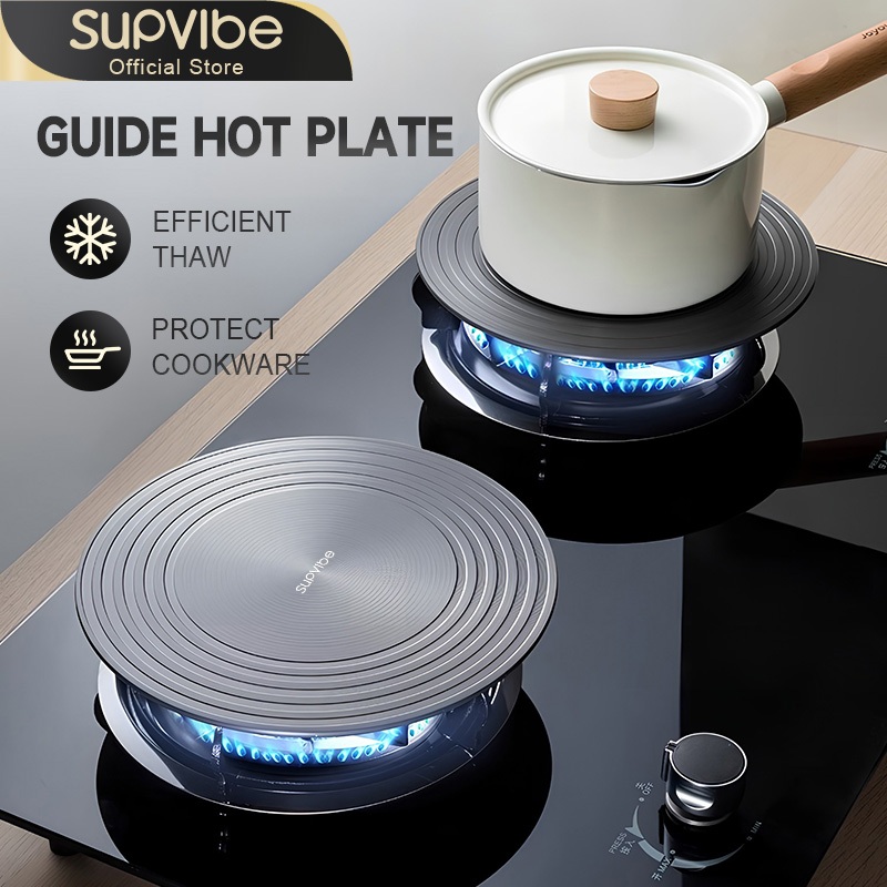 SUPVIBE แผ่นนำความร้อน แผ่นนำความร้อนอเนกประสงค์ แผ่นละลายน้ำแข็ง ป้องกันการไหม้ สำหรับเตาแก๊สในครัว