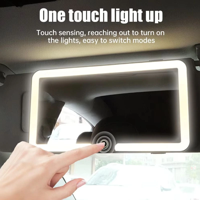 กระจกแต่งหน้า LED ติดรถยนต์ ปรับได้ 3 ระดับ thumbnail 3