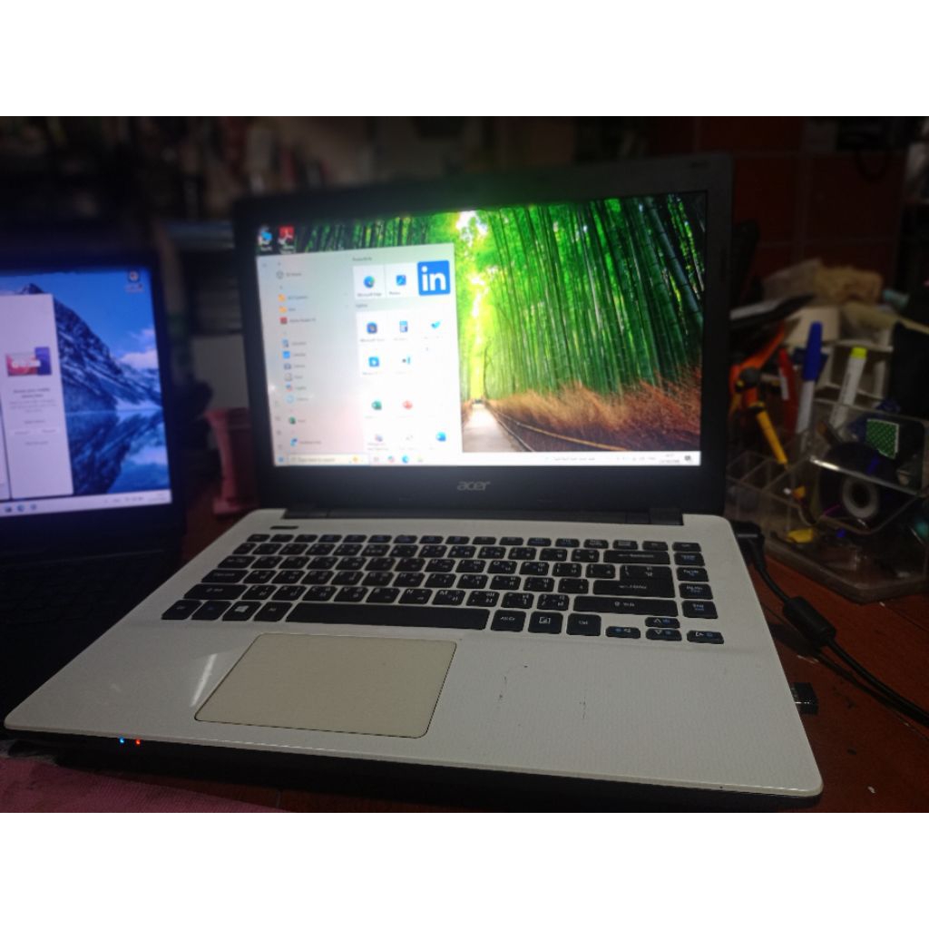 notebook acer aspire e5-411 Celeron n2840 ram 8 GB ssd 120 GB ใช้งานได้ปกติ