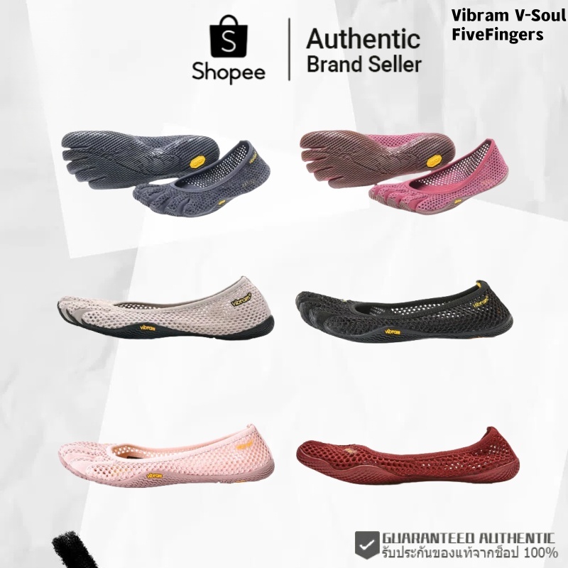 （ของแท้ 𝟭𝟬𝟬%）Vibram V-Soul FiveFingers 6 colors รองเท้า รองเท้ามีสายรัด รองเท้าเจนนี่