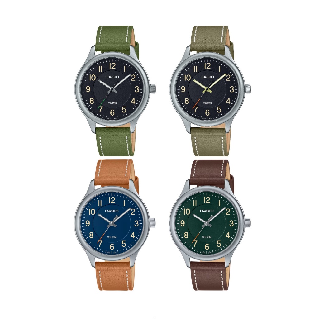Casio นาฬิกาข้อมือผู้ชาย รุ่น MTP-B160L-1B1VDF / MTP-B160L-1B2VDF / MTP-B160L-2BVDF / MTP-B160L-3BVDF Men's Watch