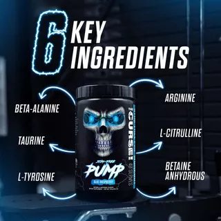 JNX The Curse! Stim-Free Pump 40 servings, Caffeine Free, พรีเวิร์คเอ้าท์ไม่มีคาเฟอีน, JNX, the curse
