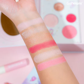 [ใหม่!] Godmami ชุดเครื่องสำอางสำหรับเด็ก พกพาง่าย Children Play Makeup Kit