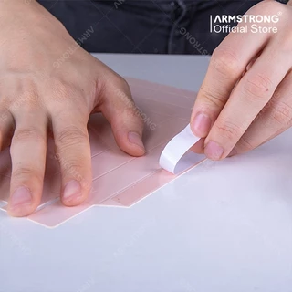 Armstrong เทปเยื่อกาวสองหน้า (ยกแถวสุดคุ้ม) เทปกาวสองแบบบาง กาวเหนียวติดแน่น / Double Sided Tissue Tape