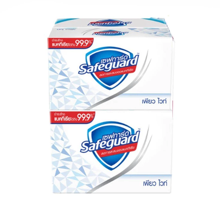 สบู่เซฟการ์ด เพียว ไวท์ Safeguard เพียว ไวท์ สีขาว 48 กรัม x 4 ก้อน (4902430251761)