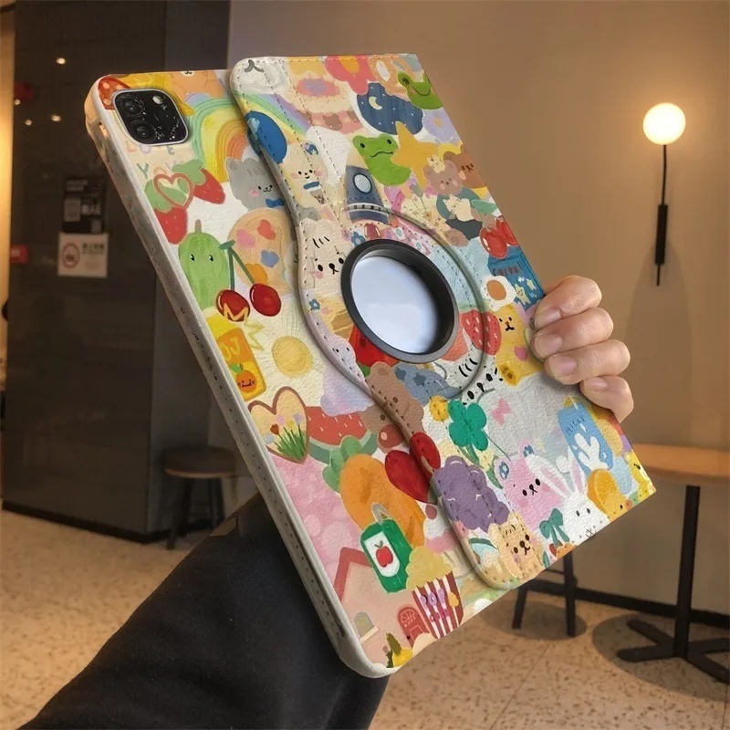 ส่งในพื้นที่ เคสไอแพด อะคริลิค น่ารัก กราฟฟิตีสีสันสดใส Air8 Air6 12.9 iPad Gen10 Gen9 Pro11 mini6