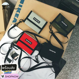 (ส่งด่วน)xspeedfashion(X1721) กระเป๋าสตางค์ใบสั้นHEYMISTERมีสายคล้องคอ ใส่บัตร ใส่เหรียญ ใส่ธนบัตร