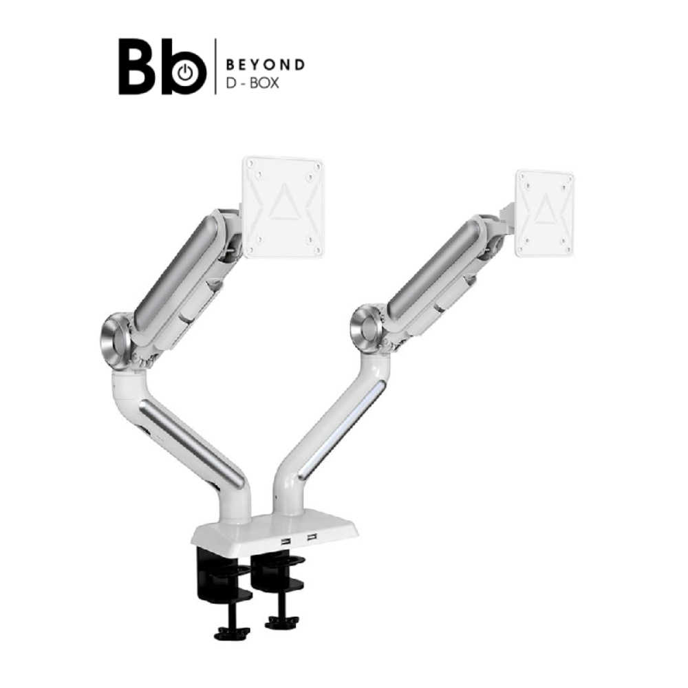 แขนจับจอมอนิเตอร์ ERGONOZ Dual Monitor Arm (EGN-ASTRO-D-W) White by BB Beyond D-Box
