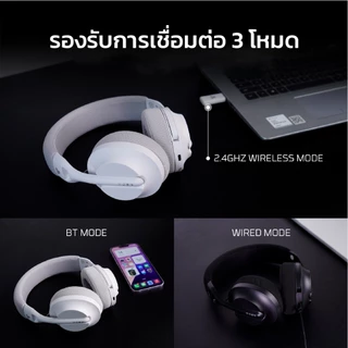 FANTECH หูฟัง หูฟังไร้สาย หูฟังเกมมิ่ง เสียงคมชัด ไมค์ตัดเสียงรบกวน Gaming Headset รุ่น WHG04
