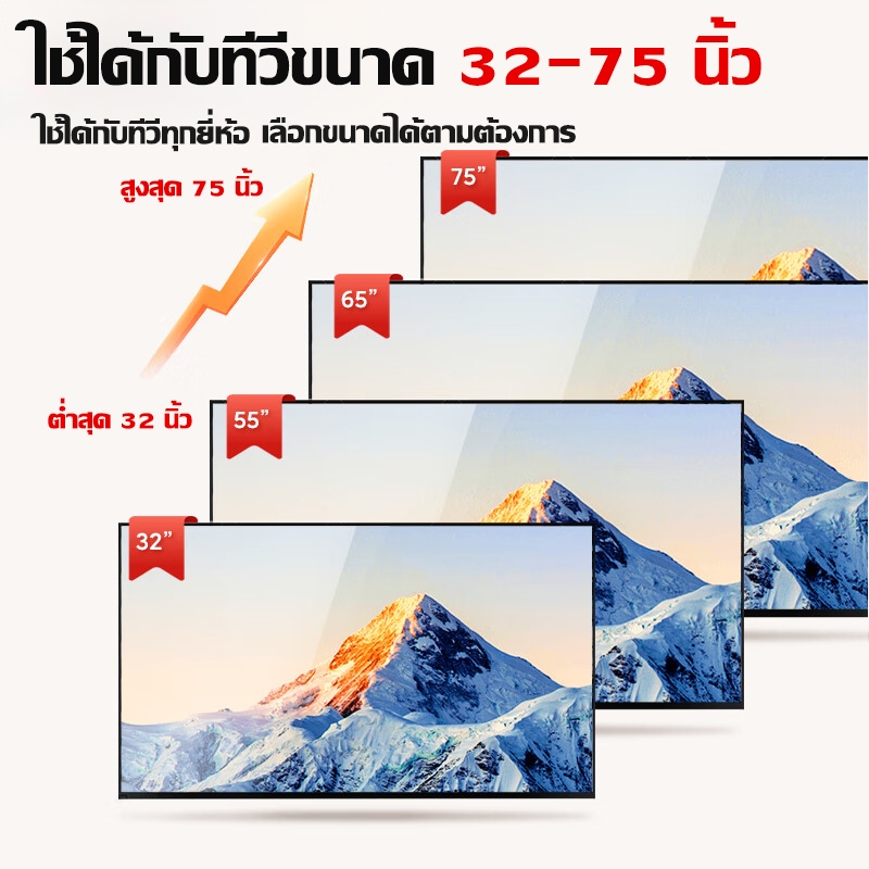 รับประกัน 10ปี ขาแขวนทีวี ขาแขวนทีวีติดผนัง สำหรับทีวีขนาด 32-75 นิ้ว TV พร้อมน็อตสำหรับติดตั้ง ขาตั้งทีวี ที่แขวนทีวี
