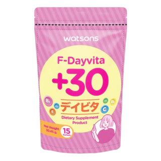 Watsons วัตสัน เอฟ-เดย์ไวต้าพลัส 30 (ผลิตภัณฑ์เสริมอาหาร) 15 ซอง