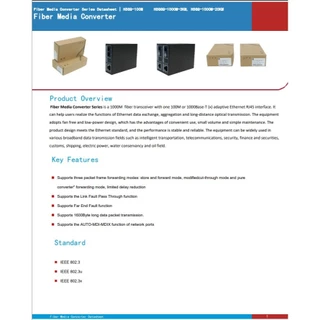 HSGQ Media Converter (HSGQ-M1000A 3KM 10/100/1000M) (HSGQ-M100A 20KM 10/100M) มีเดีย ของแท้ ประกันศูนย์ไทย
