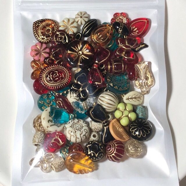 ลูกปัดลายวินเทจ บารอก โบราณ พร้อมส่งจากไทย