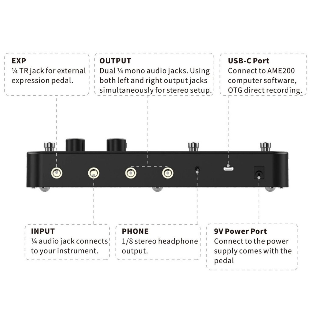 Audota AME-200 Amp Modelling & Multi Effects เอฟเฟคกีตาร์ รับประกันศูนย์ Music Arms ราคา ถูกที่สุด ดีลบีเคเค แกลเลอรีภาพที่ 7