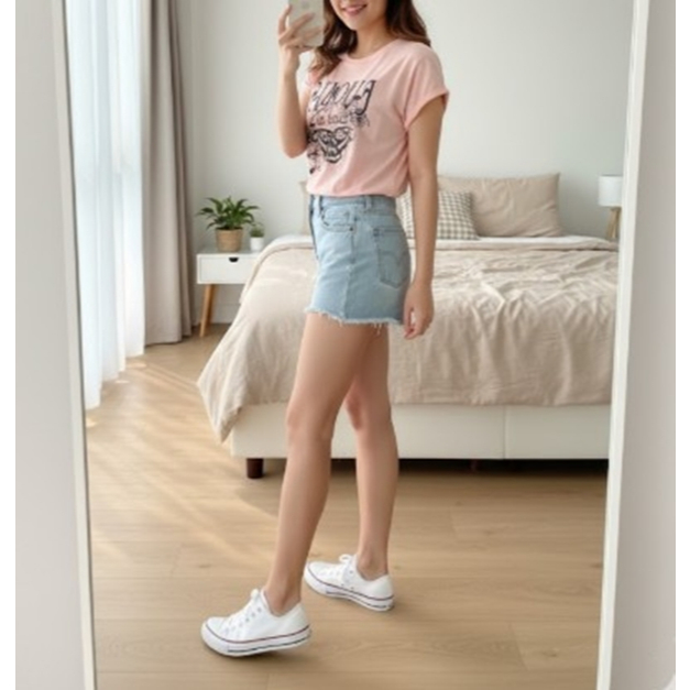 เสื้อยืดผู้หญิง แขนสั้น Hass ใส่เที่ยว แฟชั่น น่ารักสดใส รอบอก 40 นิ้ว เสื้อผ้ามือสอง สภาพดี เคลียร์